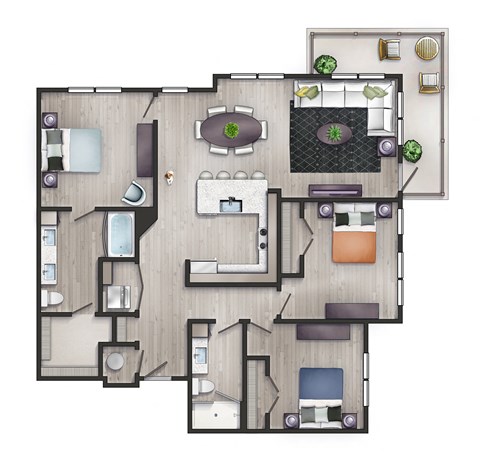 Tapestry Tyvola Three Bedroom Two Bathroom Brewers Gold